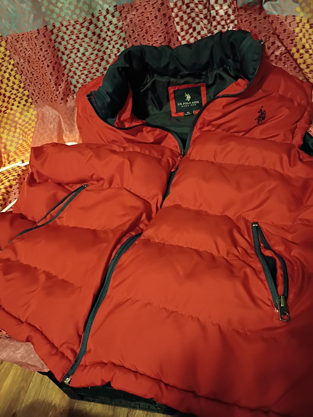 U.S. Polo Assn. Men’s Red Puffer Jacket